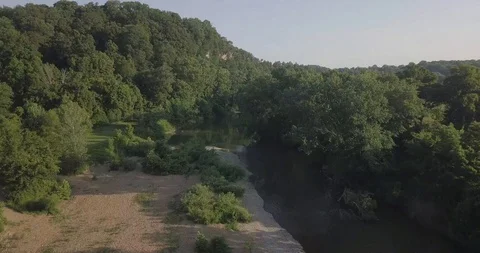 Aerial Drone Narrows of the Harpeth Stock Footage