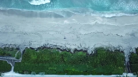 Aerial Drone Ocean Footage 3  (UNCUT, NOT COLOR GRADED) Stock Footage