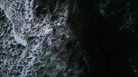 Aerial drone ocean waves Stock Footage 316694026