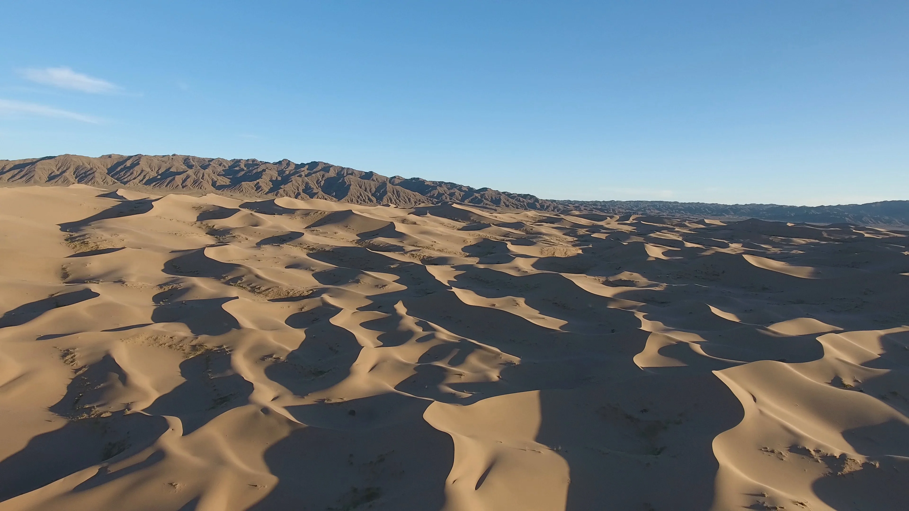 Aerial drone panorama of sand dunes in g... Stock Video | Pond5