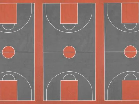 Aerial drone photography of a multiple function sprots ground for basketball Stock Photos