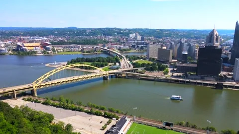 Aerial DRONE Pittsburgh, PA Stock Footage