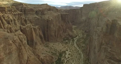 Aerial drone scene of big canyon in Patagonia, Argentina. 스톡 동영상 59131836