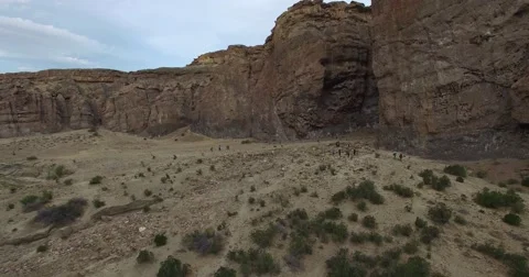 Aerial drone scene of canyon in chubut, Argentina. 스톡 동영상 59132993