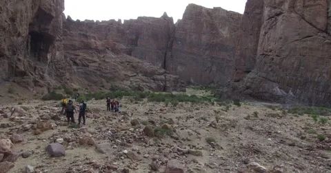 Aerial drone scene of Piedra Parada, a great canyon on Patagonia landscape 스톡 동영상 59133330