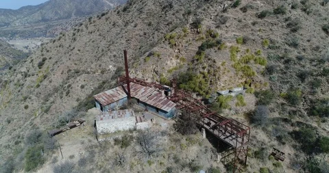 Aerial drone scene. Third Station of Cable Car Chilecito 스톡 동영상 94753424