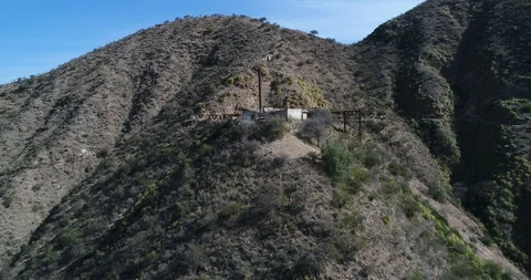 Aerial drone scene of Third Station of Cable Car Chilecito 스톡 동영상 94755972