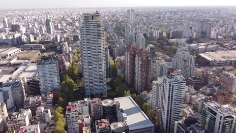 Aerial drone scenic view of Le Parc Tower high skyscraper luxury Video stock 229680731