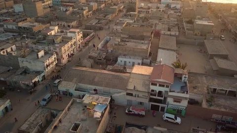 Aerial Drone Senegal Africa Stock Footage