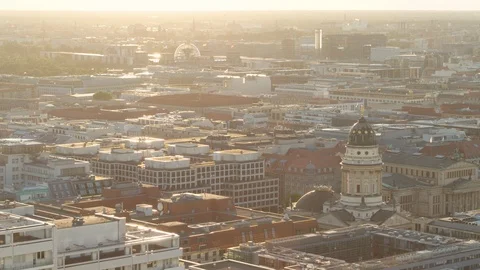 Aerial Drone Shot Of Berlin Inner City, Reichstag Gendarmenmarkt Rising Shot, 4k Stock Footage