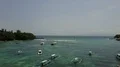Aerial drone shot boats ans seascape in Bali Padang Bai 4k or 4k+ Resolution