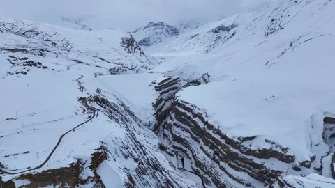 Aerial drone shot capturing the breathtaking view of deep gorges in the Stock Footage 304943189