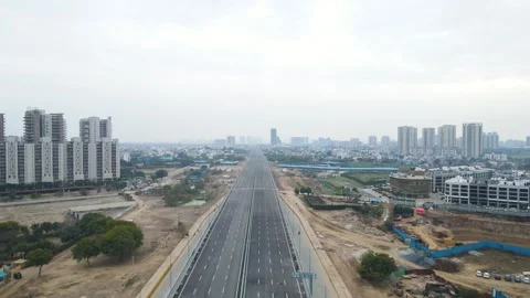 Aerial drone shot capturing the progress of a large real estate project near Stock-Footage 305836074