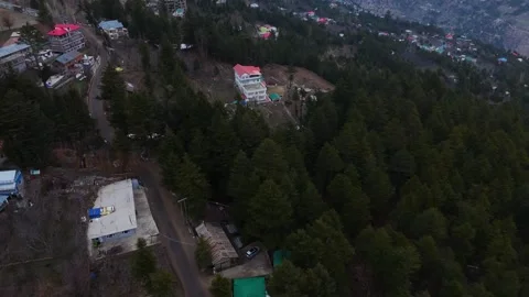 Aerial drone shot capturing the raw and untouched beauty of Kalpa, with Stock Footage 304962016