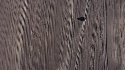 Aerial drone shot, Driving through the desert, Bolivia 4k stabilized Stock Footage 161705254