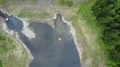 Aerial drone shot fly over Söse Dam and reservoir in mountain range Harz 4k or 4k+ Resolution