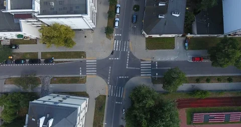 Aerial Drone Shot Of Free Intersection Stock Footage 93258928