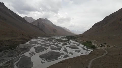 Aerial drone shot of Key Monastery in Spiti Valley. Stock Footage 249243932