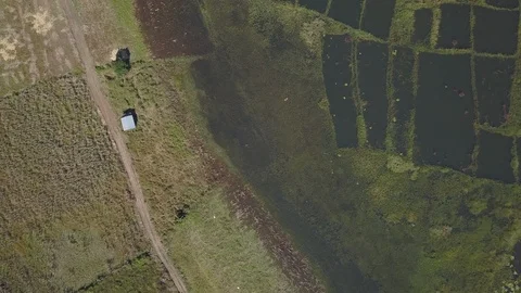 Aerial drone shot, Loikaw periphery, Burma, Asia in 4K, stabilized Stock Footage 97567904