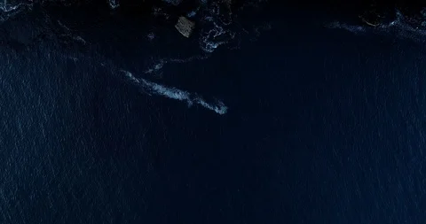 Aerial Drone Shot Looking Down at Sea Flying In land to Top of Cliff Aran Island Vídeo Stock 97821199