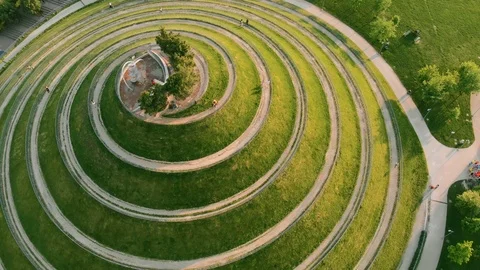 Aerial Drone Shot Of Milan Park, Italy Stock Footage