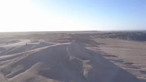Aerial drone shot Namibia desert, Africa in 4K establishing Erongo region Stock Footage 91073523