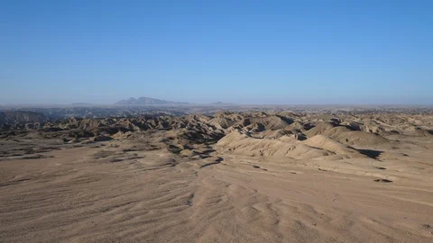 Aerial drone shot Namibia desert, Africa 4K establishing, car runs Erongo region Stock Footage 91080660