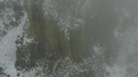 Aerial Drone Shot Over The Devils Tower National Monument Wyoming Stock Footage 146664613