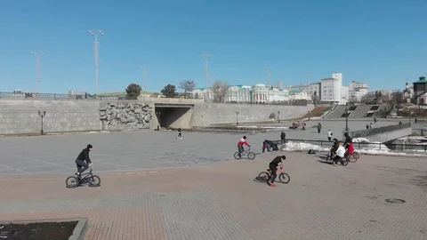 Aerial, Drone Shot, Over The Empty Yekaterinburg ekb006 Stock Footage 128193438