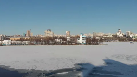 Aerial, Drone Shot, Over The Empty Yekaterinburg ekb032 Stock Footage 128193709