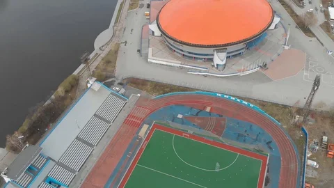 Aerial, Drone Shot, Over The Empty Yekaterinburg 012 Stock-Footage 129503170