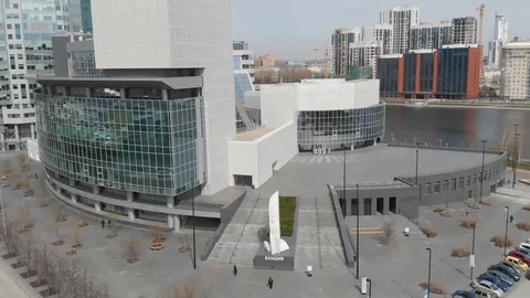 Aerial, Drone Shot, Over The Empty Yekaterinburg 021 Stock-Footage 129503286