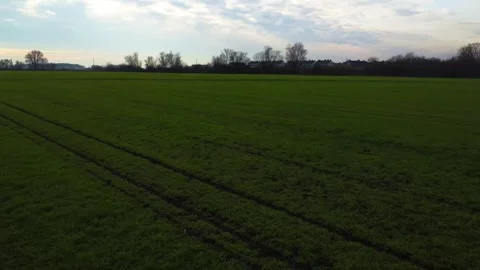 Aerial Drone Shot Over Fields And Construction Site In Wroclaw Poland Footage Stock Footage 246820886