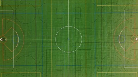 Aerial Drone shot overhead of pristine soccer fields Video stock 270817600