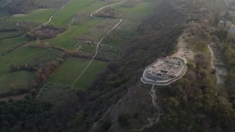 Aerial Drone shot. Panoramic View of Lake Garda (Lago di Garda) Stock Footage 175122468