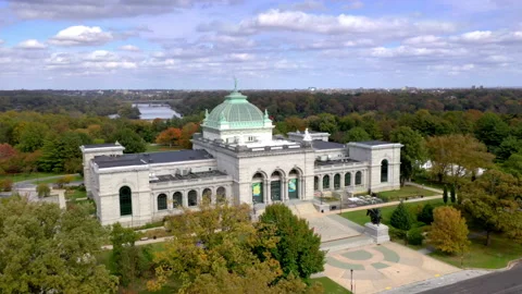 Aerial Drone Shot Please Touch Museum Philadelphia Stock Footage 142234804