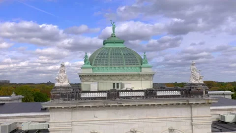 Aerial Drone Shot Please Touch Museum Philadelphia Stock Footage 142234839