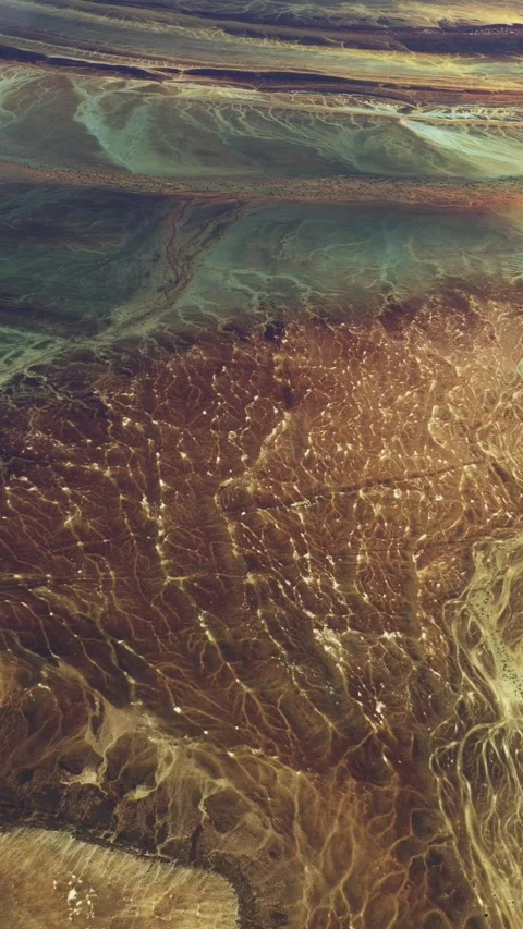 Aerial drone shot of the Richat Structure; Mauritania Stock-Footage 282933819