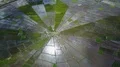 Aerial drone shot Spider Web Rice Field structures sun reflection on water 4k or 4k+ Resolution