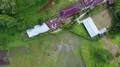 Aerial drone shot top view Indonesia mountain village big rocks 4k or 4k+ Resolution