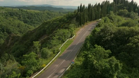 Aerial Drone shot of a valley Stock Footage 64580668