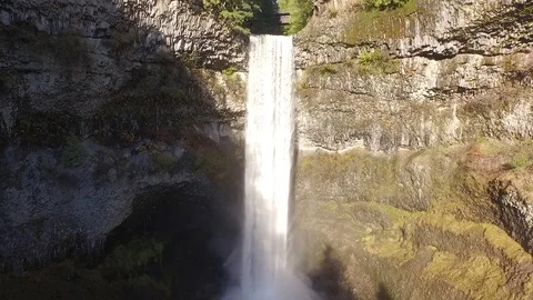 Aerial Drone Shot of Waterfall Stock Footage