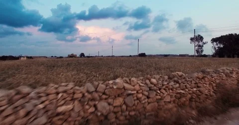 Aerial drone shot of wheat Stock Footage 75168081