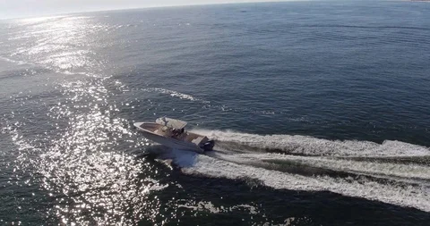 Aerial Drone Shots Chasing Yachts in the Gulf of Mexico Stock Footage 85771630