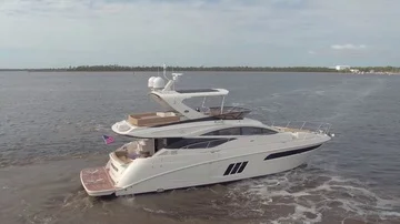 Aerial Drone Shots Chasing Yachts in the Gulf of Mexico Stock Footage 85836631