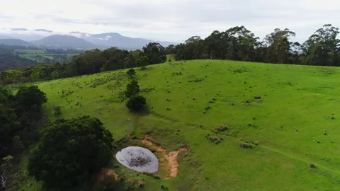 Aerial drone shots of rural hillside, Taralgon, Victoria, Australia Stock-Footage 277520719