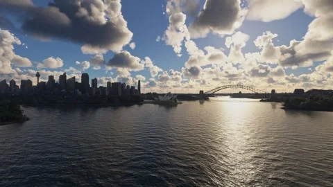 Aerial drone side view of the Opera House in Sydney. Australia Stock-Footage 269878435