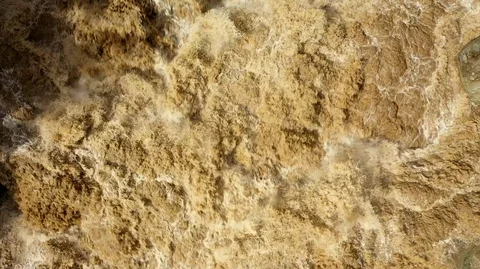 Aerial drone slow motion view of Urubamba River near Machu Picchu and Andes in Stock Footage 105890128