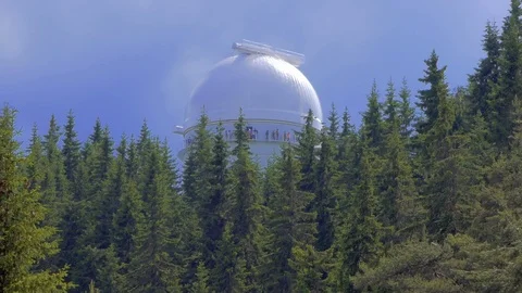 Aerial Drone of Space Observatory Stock Footage 111661875