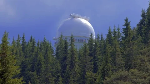 Aerial Drone of Space Observatory Stock Footage 111661968